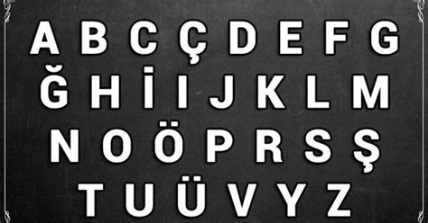 alfabenin 26 harfi nedir